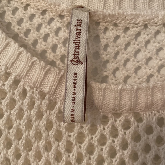 White fishnet Stradivarius sweater - Picture 2 of 2